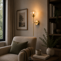 LUMEVRA - Vintage Glass Globe Wall Lamp for a Warm Decorative Glow