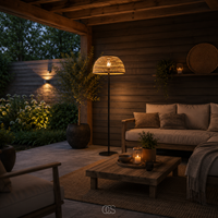 OCS - rotan solar vloerlamp op zonne-energie - draadloos