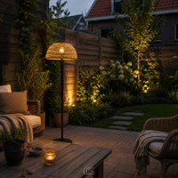 OCS - rotan solar vloerlamp op zonne-energie - draadloos