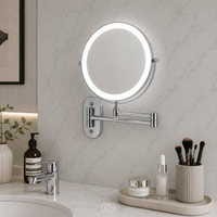 OCS - Luxe Oplaadbare LED Make-up Spiegel / Badkamerspiegel - draadloos & oplaadbaar