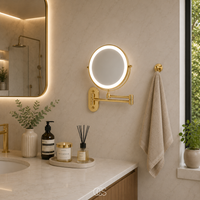 OCS - Luxe Oplaadbare LED Make-up Spiegel / Badkamerspiegel - draadloos & oplaadbaar
