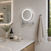 OCS - Luxe Oplaadbare LED Make-up Spiegel / Badkamerspiegel - draadloos & oplaadbaar