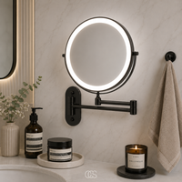 OCS - Luxe Oplaadbare LED Make-up Spiegel / Badkamerspiegel - draadloos & oplaadbaar