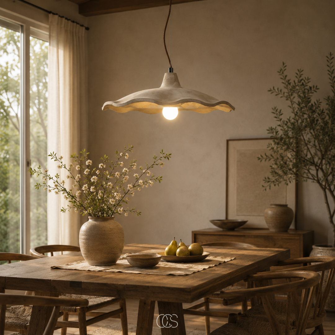 LOTAVRA - Sculptural Lotus Pendant Lamp for a Warm Ambient Glow