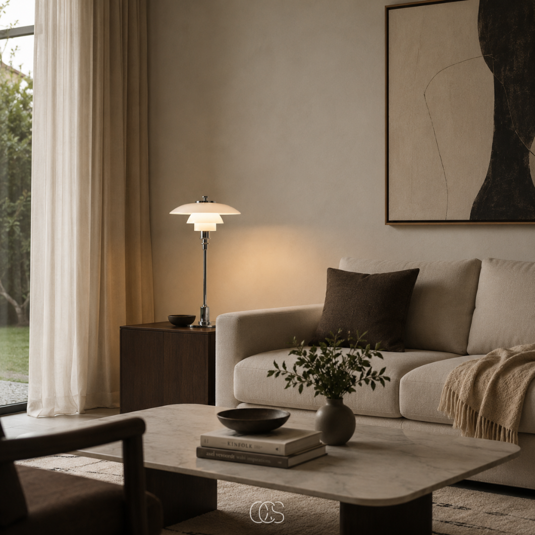LUMEVRA - Sculptural Glass Table Lamp for Soft Ambient Light
