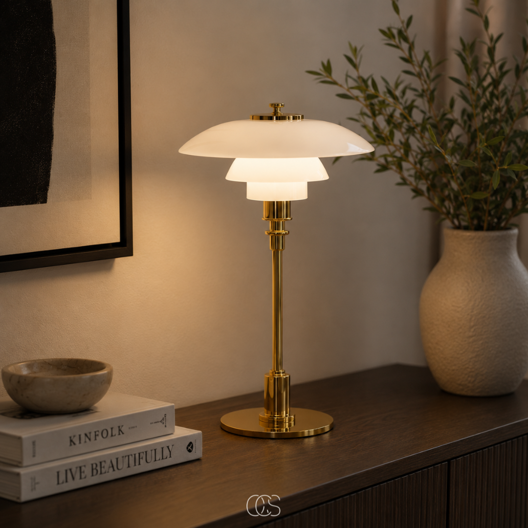 LUMEVRA - Sculptural Glass Table Lamp for Soft Ambient Light
