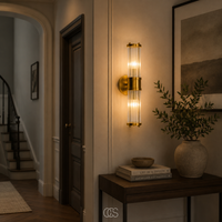 OCS - neyon Luxe Kristallen Wandlamp Goud - K9 Kristalglas & Messing Design