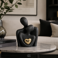 OCS - Sculpture Modern minimalistisch beeldje van een stel in keramiek