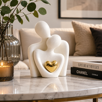OCS - Sculpture Modern minimalistisch beeldje van een stel in keramiek