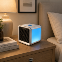 OCS - Draagbare Aircooler met Luchtbevochtiger - Draadloze Mini Airconditioner met LED Verlichting & USB