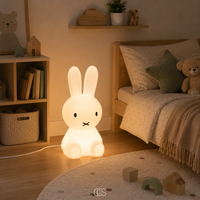 OCS - luffy konijnen Kinderlamp Staand - Dimbare LED Nachtlamp voor Kinderkamer