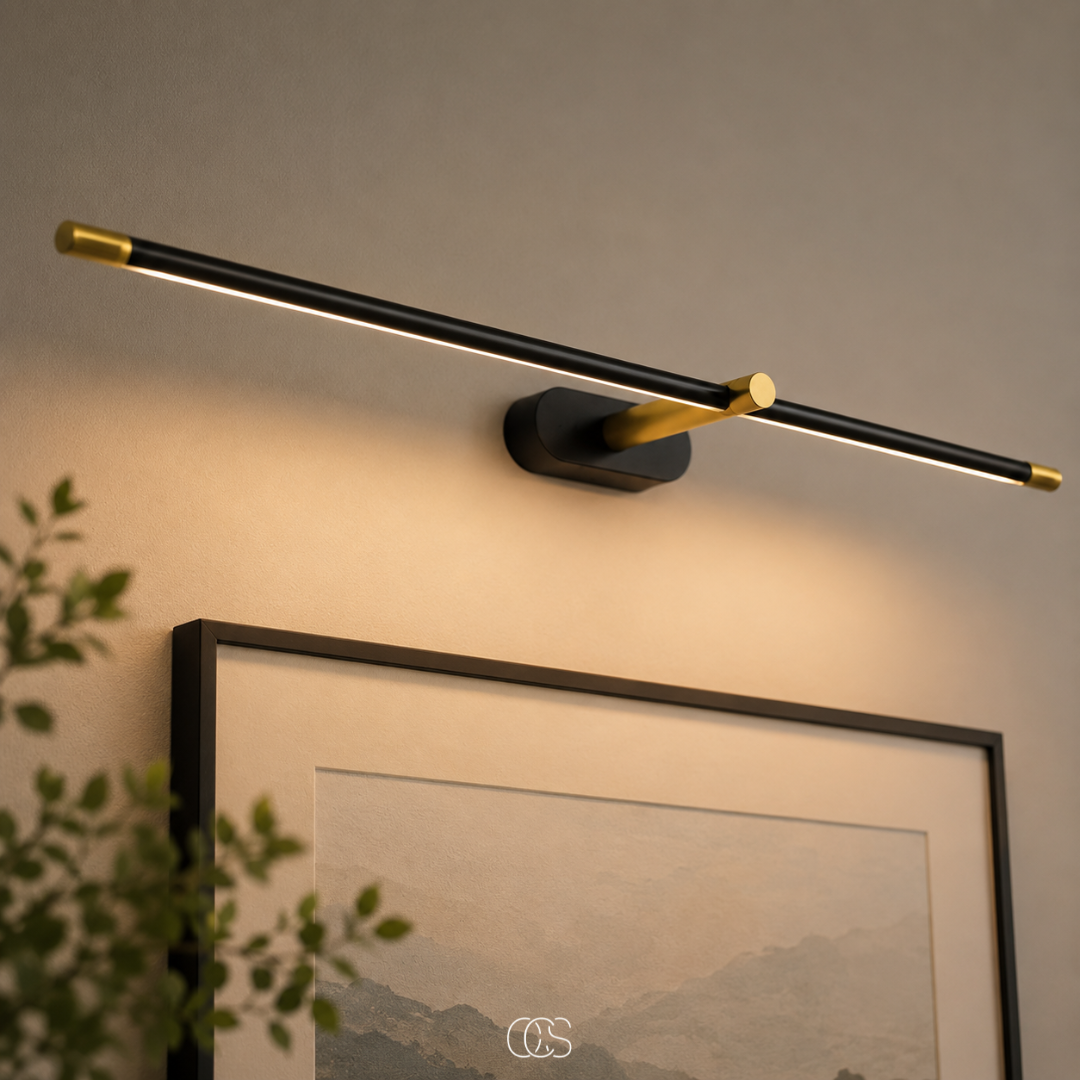 OCS - krys luxe LED Wandlamp Zwart Goud - Minimalistische Wandverlichting