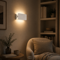 OCS - chia Moderne LED Wandlamp Wit - Draaibare Lichtklep 270° - Minimalistisch Design