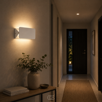 OCS - chia Moderne LED Wandlamp Wit - Draaibare Lichtklep 270° - Minimalistisch Design