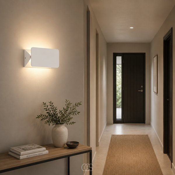 OCS - chia Moderne LED Wandlamp Wit - Draaibare Lichtklep 270° - Minimalistisch Design
