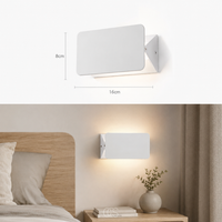 OCS - chia Moderne LED Wandlamp Wit - Draaibare Lichtklep 270° - Minimalistisch Design