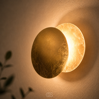 OCS - gouden maan LED Wandlamp - Luxe Wandverlichting met 360° Rotatie