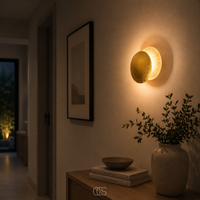 OCS - gouden maan LED Wandlamp - Luxe Wandverlichting met 360° Rotatie