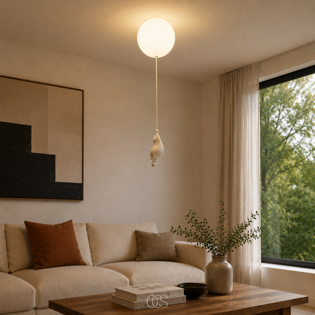 URSAVIA - Bear Balloon Ceiling Lamp for Cozy Kids' Rooms