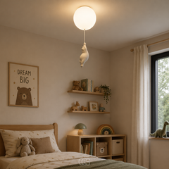 URSAVIA - Bear Balloon Ceiling Lamp for Cozy Kids' Rooms