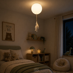 URSAVIA - Bear Balloon Ceiling Lamp for Cozy Kids' Rooms