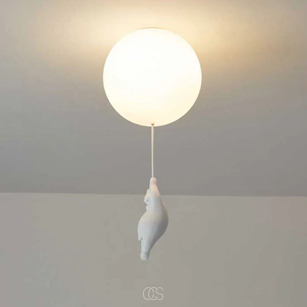 OCS - bambo Beer Ballon Plafondlamp - Speelse LED Kinderkamerlamp