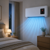 KELVORA - Wall-Mounted Heater Fan With Drying Rack For Year-Round Comfort