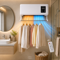 KELVORA - Wall-Mounted Heater Fan With Drying Rack For Year-Round Comfort