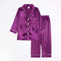 Kids Pajama Set Sleepwear Soft Button Front Nightwear