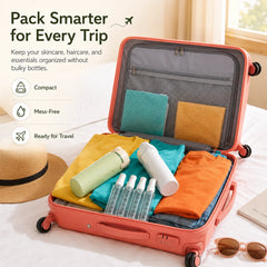QUADOVA - 4-In-1 Travel Bottle for Leak-Free Toiletry Storage