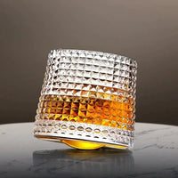 SPINSPIRIT – Rotating Crystal Whiskey Glass Set