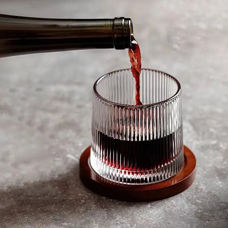 SPINSPIRIT - Rotating Crystal Whiskey Glasses for Enhanced Aeration