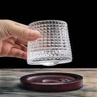 SPINSPIRIT – Rotating Crystal Whiskey Glass Set
