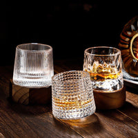 SPINSPIRIT – Rotating Crystal Whiskey Glass Set