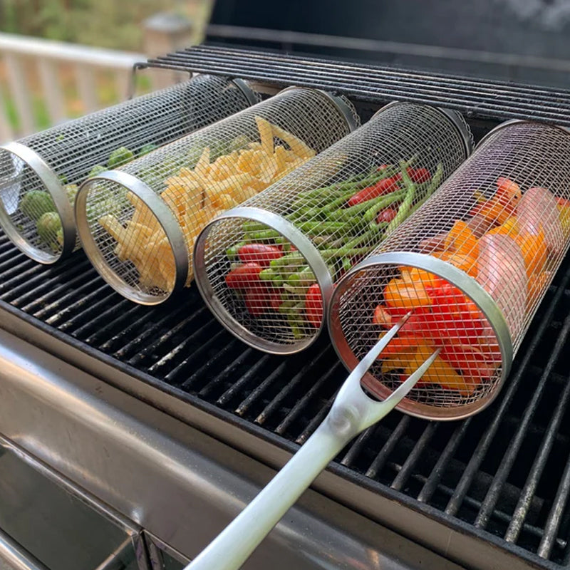 GRILLMASTER - Rotating Grill Basket for Evenly Cooked Food