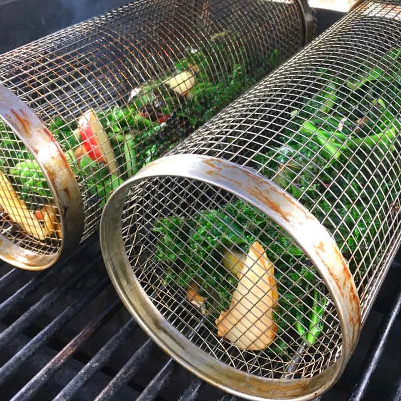 GRILLMASTER - Rotating Grill Basket for Evenly Cooked Food
