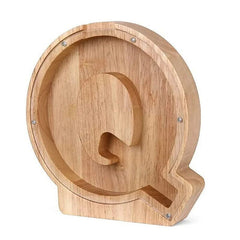 LETTRIVA - Wooden Letter Coin Bank for Visible Saving Progress