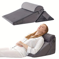 SLEEPLUXE - Adjustable Bed Wedge Pillow for Comfort, Support & Leg Elevation