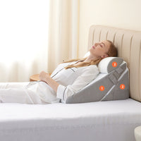 SLEEPLUXE - Adjustable Bed Wedge Pillow for Comfort, Support & Leg Elevation