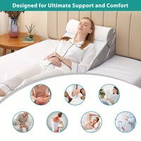 SLEEPLUXE - Adjustable Bed Wedge Pillow for Comfort, Support & Leg Elevation