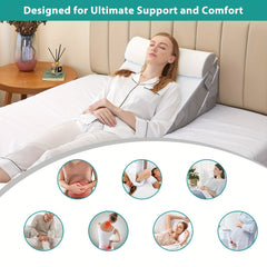 SLEEPLUXE - Adjustable Wedge Pillow for Back and Leg Support