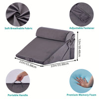 SLEEPLUXE - Adjustable Bed Wedge Pillow for Comfort, Support & Leg Elevation