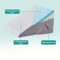 SLEEPLUXE - Adjustable Bed Wedge Pillow for Comfort, Support & Leg Elevation