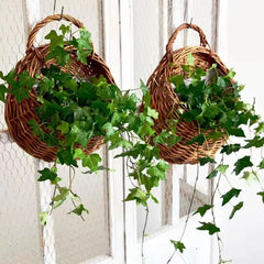 WICKORA - Wicker Wall Planter for a Striking Floral Display