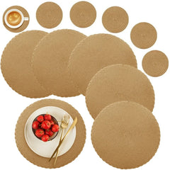 WEVLYRA - Braided Placemat and Coaster Set for Table Protection