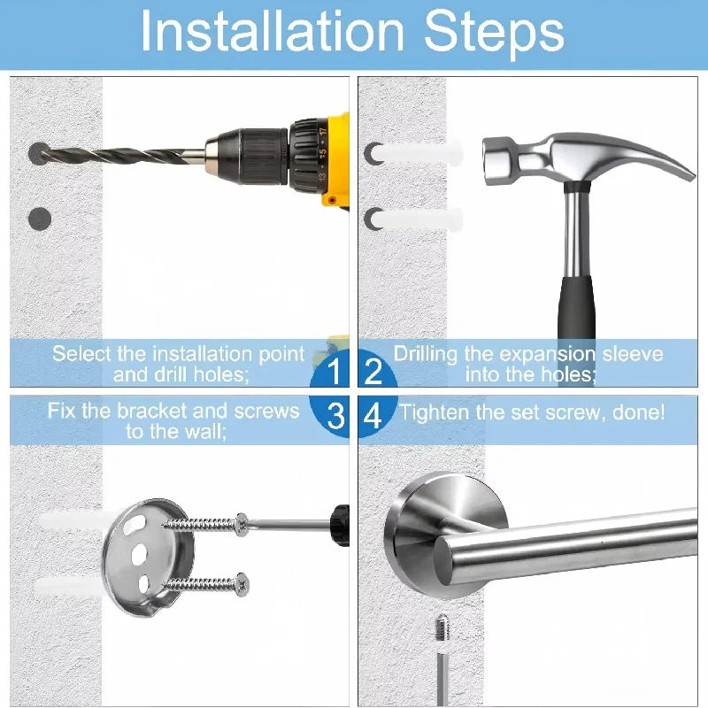 ARQELLA - Retractable Towel Bar for Space-Saving Bathroom Drying