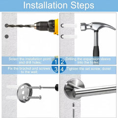 ARQELLA - Retractable Towel Bar for Space-Saving Bathroom Drying