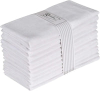 Set of 12 Linen Flax Cotton Cloth Dinner Napkin Natural Fabric Napkins Mitered Corners Wedding Napkins Dinner Napkins