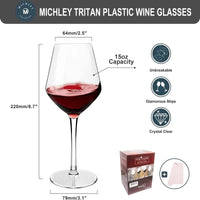 BRILVIA - Unbreakable Wine Glass Set for Worry-Free Outdoor Dining