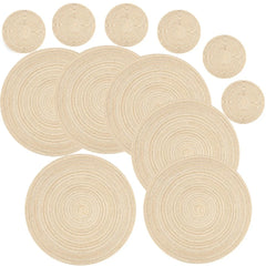 WEVLYRA - Braided Placemat and Coaster Set for Table Protection